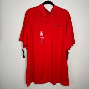 NWT Nike Dri Fit Red Golf Polo - size XXL